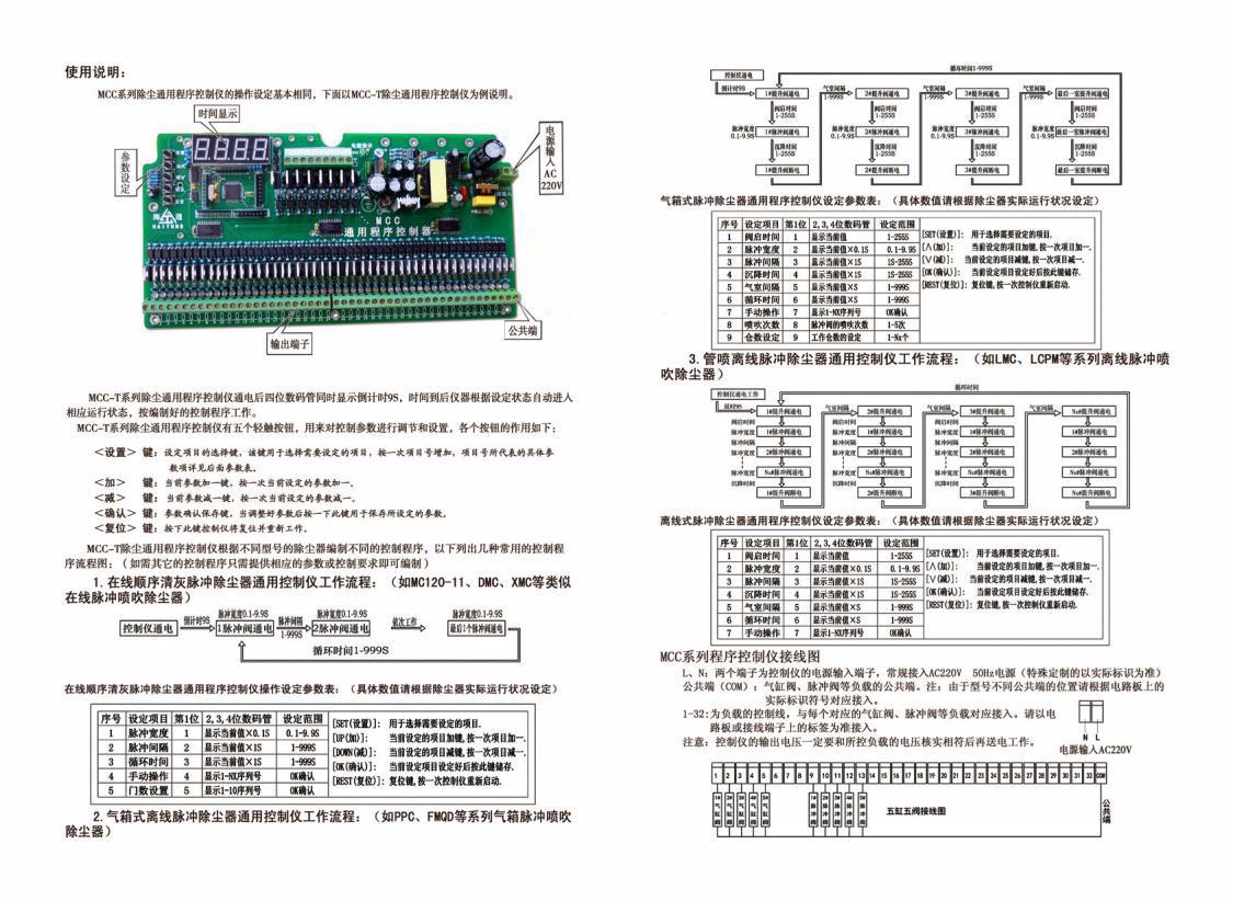 MCC-T-32除尘程序脉冲控制仪